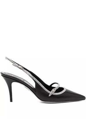 René Caovilla 80mm crystal-embellished pumps - Black