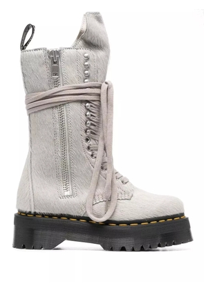 Rick Owens x Rick Owens textured chunky lace-up boots - Neutrals