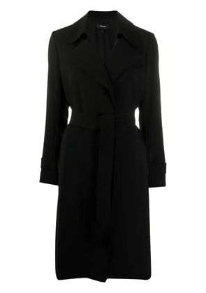 Theory mid-length belted coat - Black