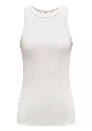 12 STOREEZ ribbed cotton tank top - White