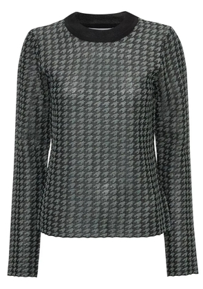 JW Anderson check-pattern crew-neck top - Black