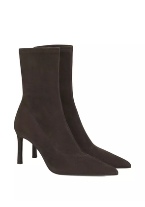 POTAMY suede heeled ankle boots - Brown