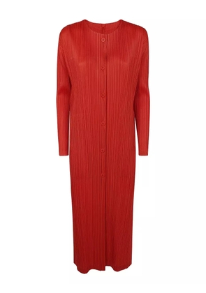 Pleats Please Issey Miyake Manteau midi dress - Red