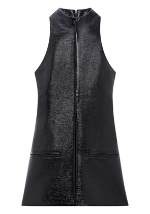 Courrèges sleeveless vinyl a-line dress - Black