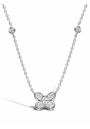 Pragnell 18kt white gold Butterfly diamond pendant necklace - Silver