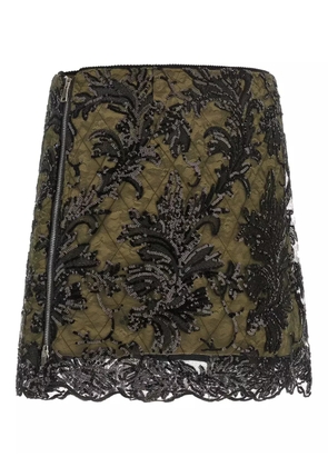LE TWINS Giulia sequin skirt - Green