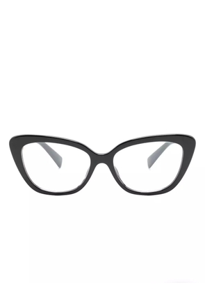 Miu Miu Eyewear logo-detail cat-eye frame glasses - Black
