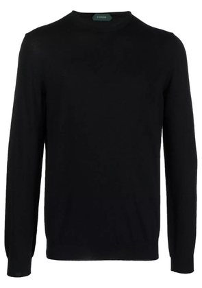 Zanone crew-neck long-sleeve jumper - Black