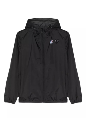 Comme Des Garçons Play x K-Way zipped hooded jacket - Black