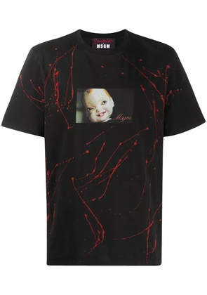 MSGM photograph print T-shirt - Black