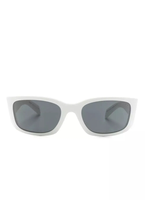 Prada Eyewear logo-engraved biker-style sunglasses - White