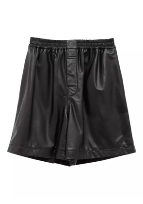 LOEWE leather shorts - Black