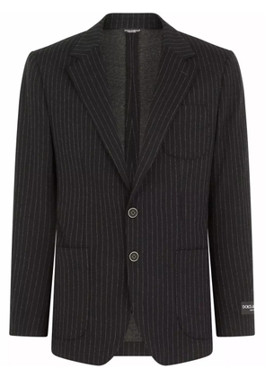 Dolce & Gabbana pinstriped single-breasted blazer - Black