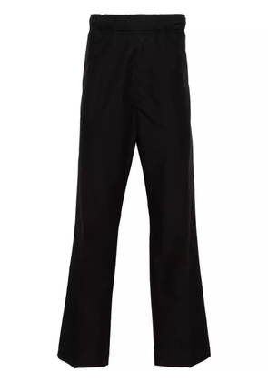 Moncler logo-patch straight-leg trousers - Black