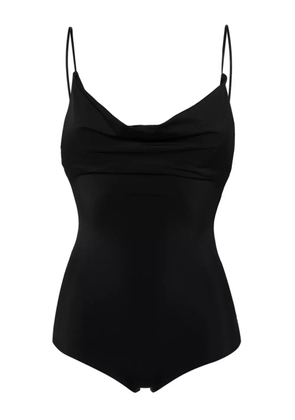Magda Butrym draped scoop-neck swimsuit - Black