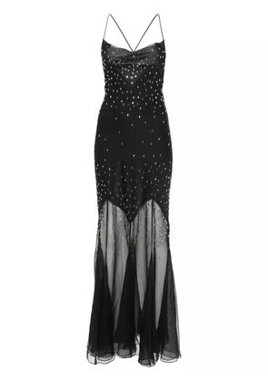 Rabanne crystal-embellished long dress - Black