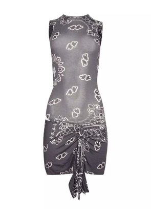 The Attico bandana-print mini dress - Grey
