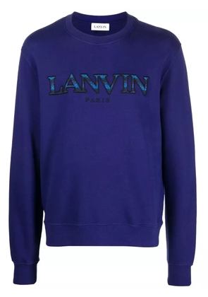 Lanvin embroidered-logo sweatshirt - Blue