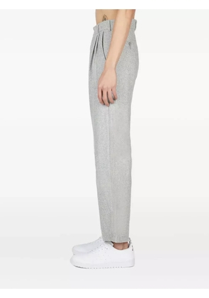 Saintwoods pleat-detailed graphic-print trousers - Grey