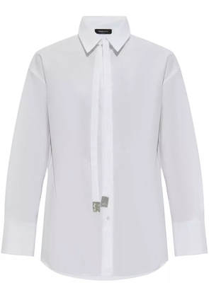 Fabiana Filippi tie-embellished shirt - White