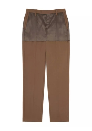 MM6 Maison Margiela two-tone panelled trousers - Brown