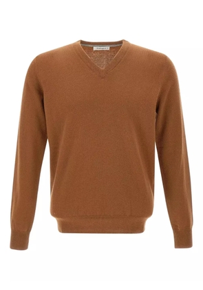 Kangra V-neck knitted sweater - Brown