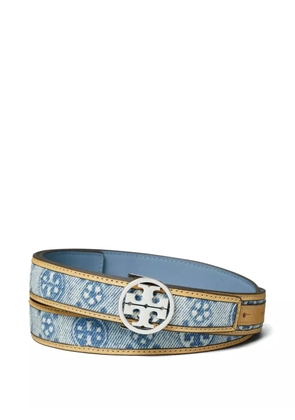 Tory Burch T Monogram denim belt - Blue