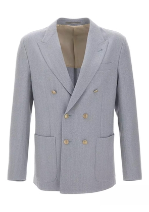 Eleventy peak lapels double-breasted blazer - Grey