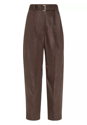 Brunello Cucinelli belted trousers - Brown