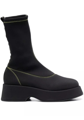 GANNI Retro Flatform ankle boots - Black