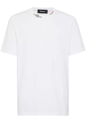 DSQUARED2 logo-print neckline T-shirt - White