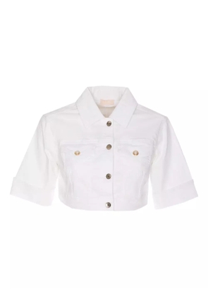 LIU JO cotton-blend cropped jacket - White
