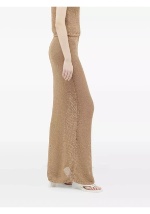 Aya Muse sheer maxi skirt - Brown