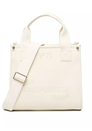 V°73 logo-engraved tote bag - Neutrals