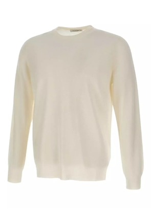Kangra crewneck ribbed sweater - White