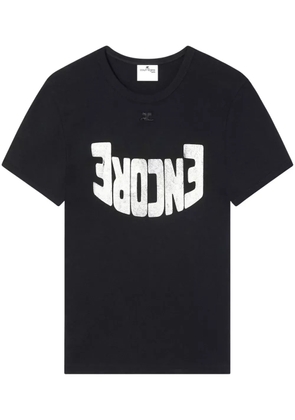Courrèges graphic-print t-shirt - Black