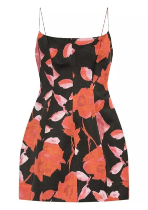 Blumarine printed satin mini dress - Red