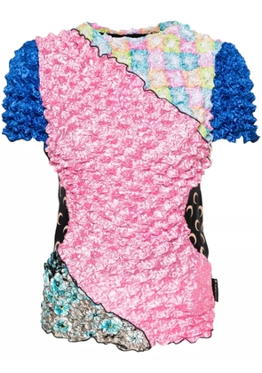 Marine Serre Popcorn patchwork T-shirt - Black