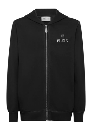 Philipp Plein logo-patch hoodie - Black