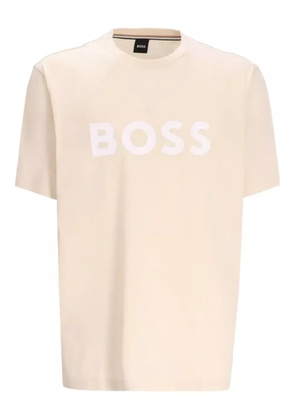 BOSS logo-print T-shirt - Neutrals