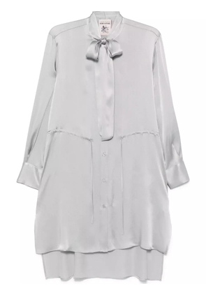 Semicouture tied-neck mini dress - Grey