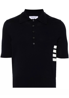 Thom Browne 4-Bar knitted polo shirt - Blue