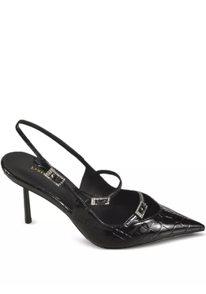 Le Silla crystal-embellished slingback pumps - Black