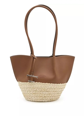 Tod's T Timeless-charm tote bag - Brown