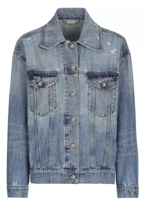 Dolce & Gabbana logo-patch cotton denim jacket - Blue