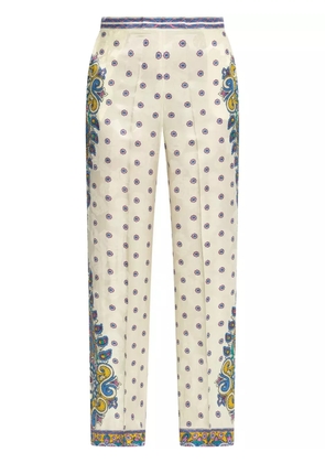 ETRO paisley-print trousers - White