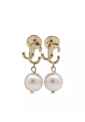 Jimmy Choo JC pearl stud earrings - Gold