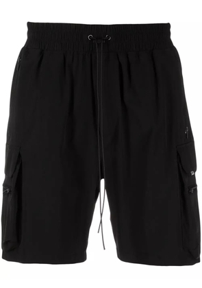Represent above-knee length cargo shorts - Black