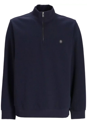 BOSS logo-patch sweatshirt - Blue