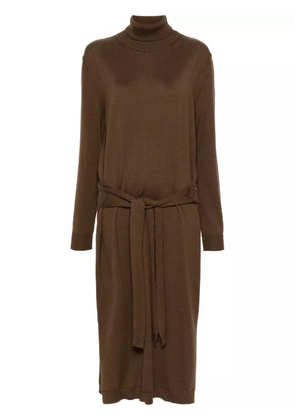 LEMAIRE trompe l’œil midi dress - Brown